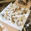 White & Onyx Marble Statue Chess Set (15x15)