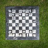 White & Black Matt Marble Statue Chess Set (15x15)