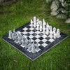 White & Black Matt Marble Statue Chess Set (15x15)