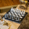 White & Black Matt Marble Statue Chess Set (15x15)