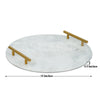 Ziarat WhiteMarble Tray - Round
