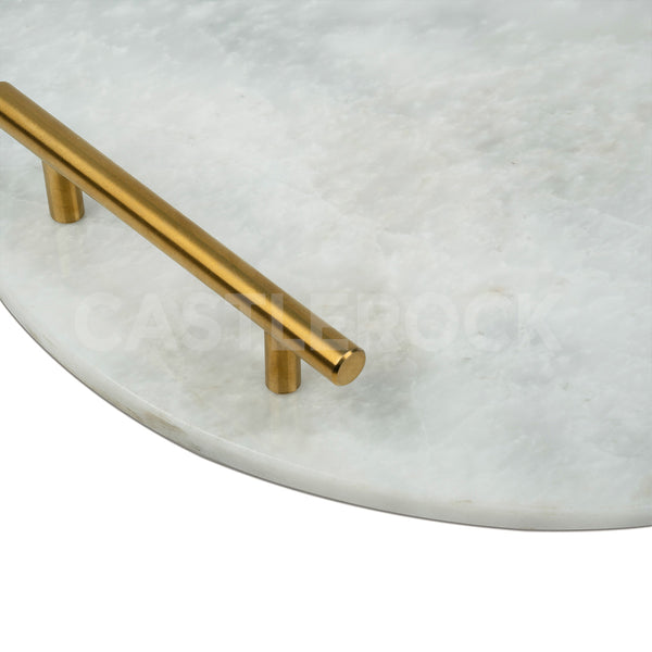 Ziarat WhiteMarble Tray - Round