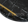 Black Star Marble Tray - Round