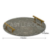 Oceanic Grey Marble Tray - Round