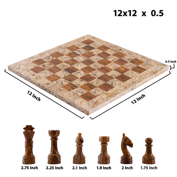 Desert Sand & Muddy Waters Chess (12x12) - Castle Rock