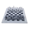 White & Black Matt Marble Statue Chess Set (15x15)