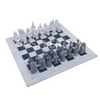 White & Black Matt Marble Statue Chess Set (15x15)