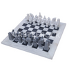 White & Black Matt Marble Statue Chess Set (15x15)