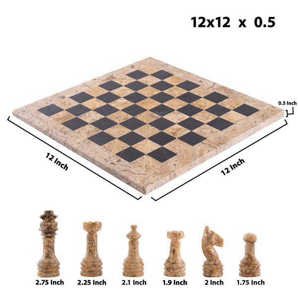 Dust & Black Chess (12x12) - Castle Rock