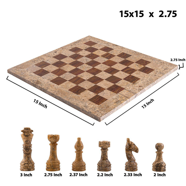 Dust & Old Copper Chess (15x15) - Castle Rock