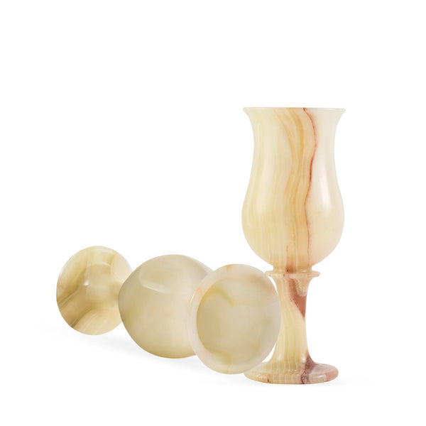 Marble Celebration Glass - Onyx (Pair of 2) - Castle Rock