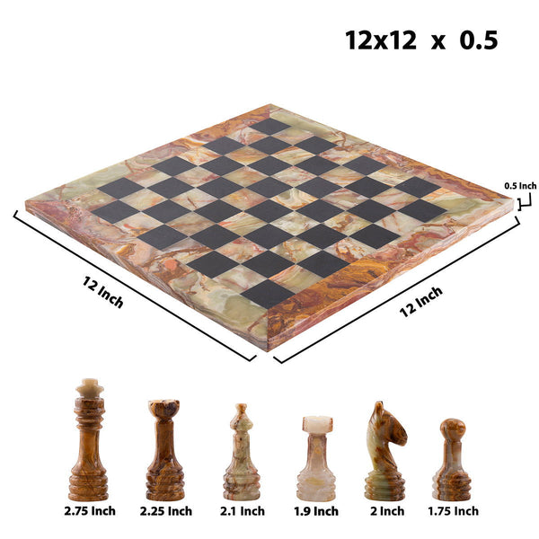 Onyx & Black Chess (12x12) - Castle Rock