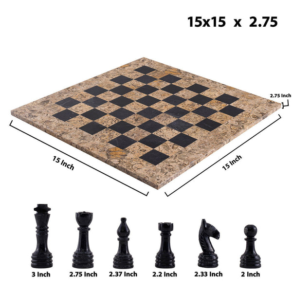 Pinecone & Black Chess (15x15) - Castle Rock