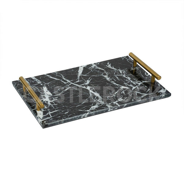 Black Star Marble Tray - Rectangle