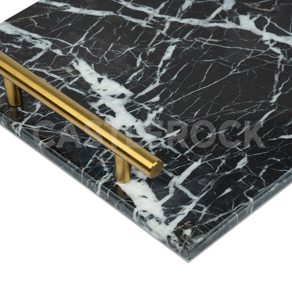 Black Star Marble Tray - Rectangle