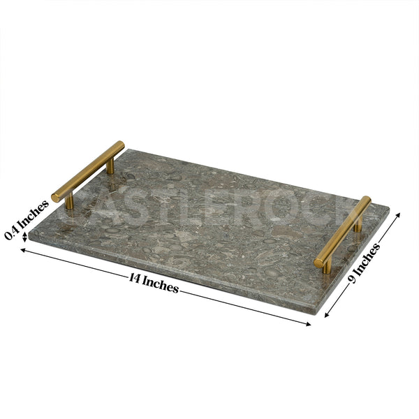 Oceanic Grey Marble Tray - Rectangle