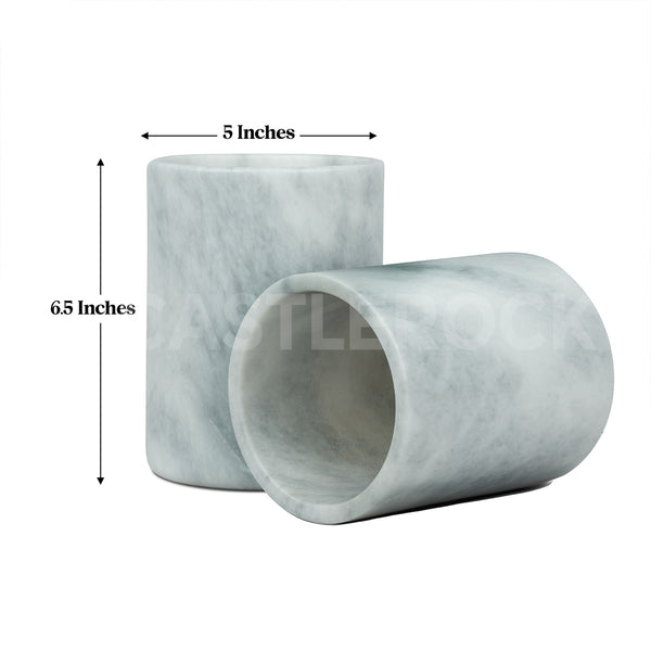 Ash White Marble Utensil Holder