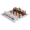 White & Driftwood Chess (12x12) - Castle Rock