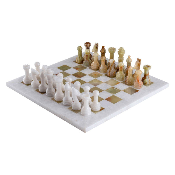 White & Onyx Chess (12x12) - Castle Rock