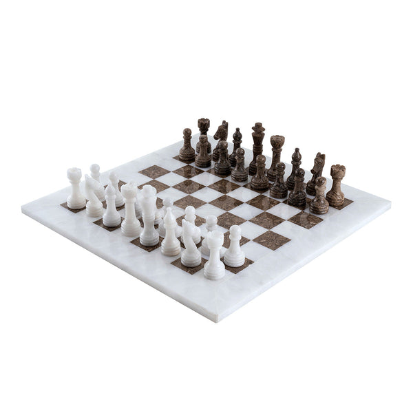 White & Pinecone Chess (15x15) - Castle Rock