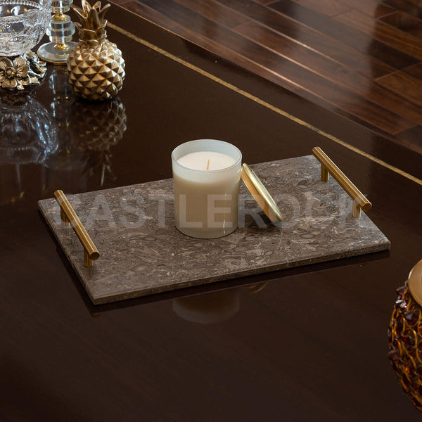 Oceanic Grey Marble Tray - Rectangle