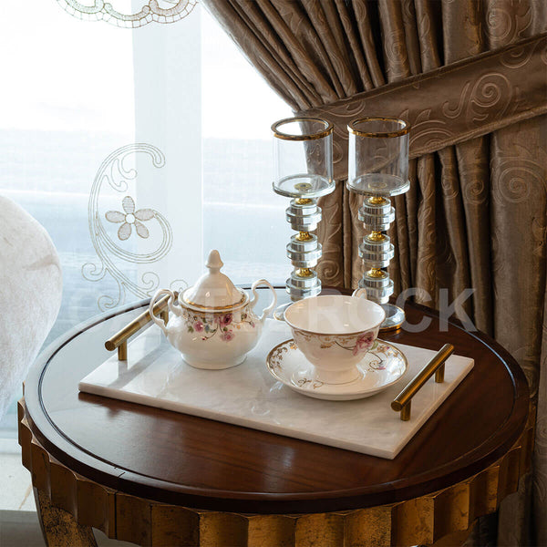 Ziarat White Marble Tray - Rectangle