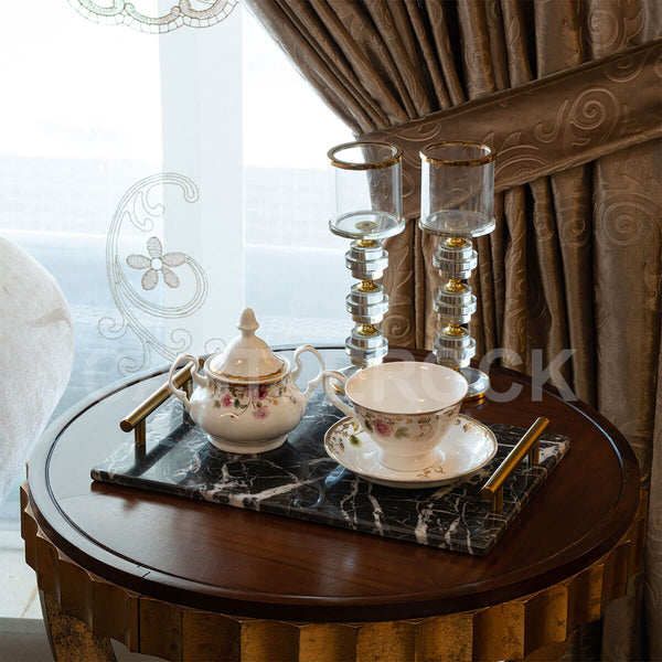 Black Star Marble Tray - Rectangle