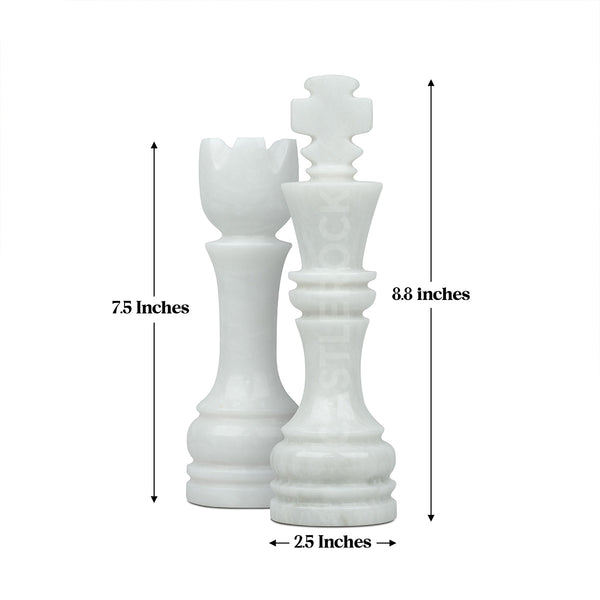 King & Queen Decoré Set - White