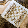White & Onyx Marble Statue Chess Set (15x15)