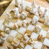 White & Onyx Marble Statue Chess Set (15x15)
