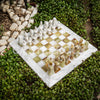 White & Onyx Marble Statue Chess Set (15x15)
