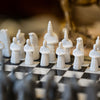 White & Black Matt Marble Statue Chess Set (15x15)