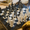 White & Black Matt Marble Statue Chess Set (15x15)