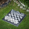 White & Black Matt Marble Statue Chess Set (15x15)