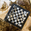 White & Black Matt Marble Statue Chess Set (15x15)