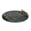 Black Star Marble Tray - Round
