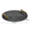 Black Star Marble Tray - Round