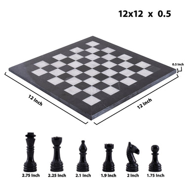 Gravel & White Chess (12x12) - Castle Rock
