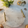 Ziarat WhiteMarble Tray - Round