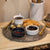 Oceanic Grey Marble Tray - Round