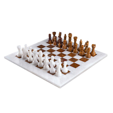 White & Old Copper Chess (15x15) - Castle Rock