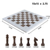 White & Pinecone Chess (15x15) - Castle Rock