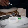 Ash Tray with Holder - White