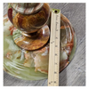Green Onyx Chess Table with Chess Figures
